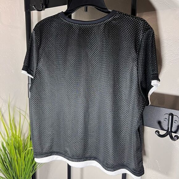 FILA MICHELLE CROPPED MESH TEE shirt jersey size large - Picture 4 of 14